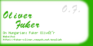 oliver fuker business card